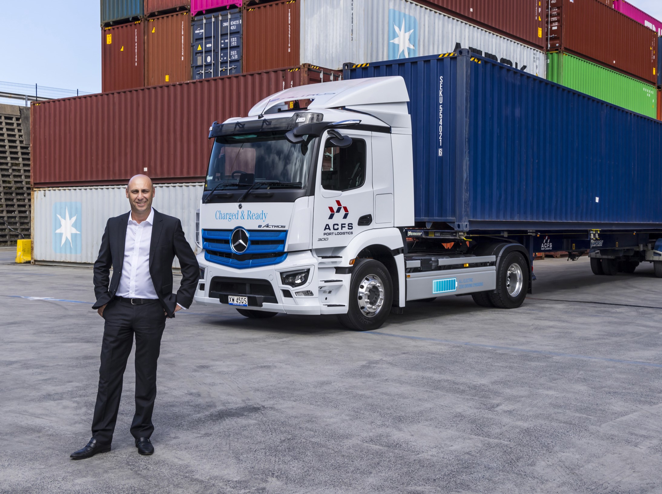 ACFS Port Logistics goes all-electric with Mercedes-Benz eActros